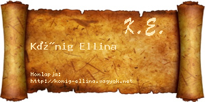 Kőnig Ellina névjegykártya